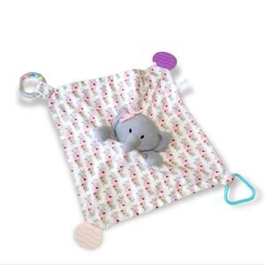 MODERN BABY floral Elephant Lovey Blankie girl